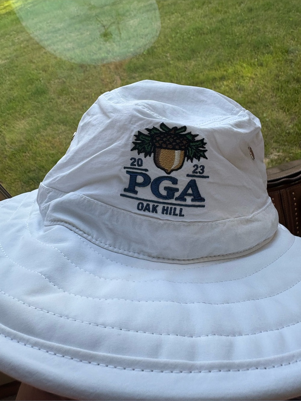 NWT 2023 PGA OAK HILL AHEAD WHITE BUCKET HAT S/M in original bag/tags